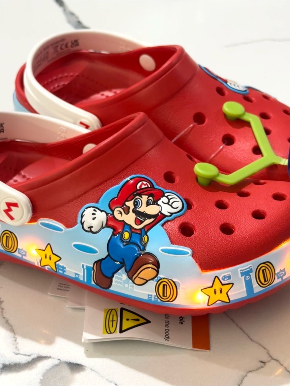 CROCS Kids' Super Mario Red Light-Up Limited Edition Clog